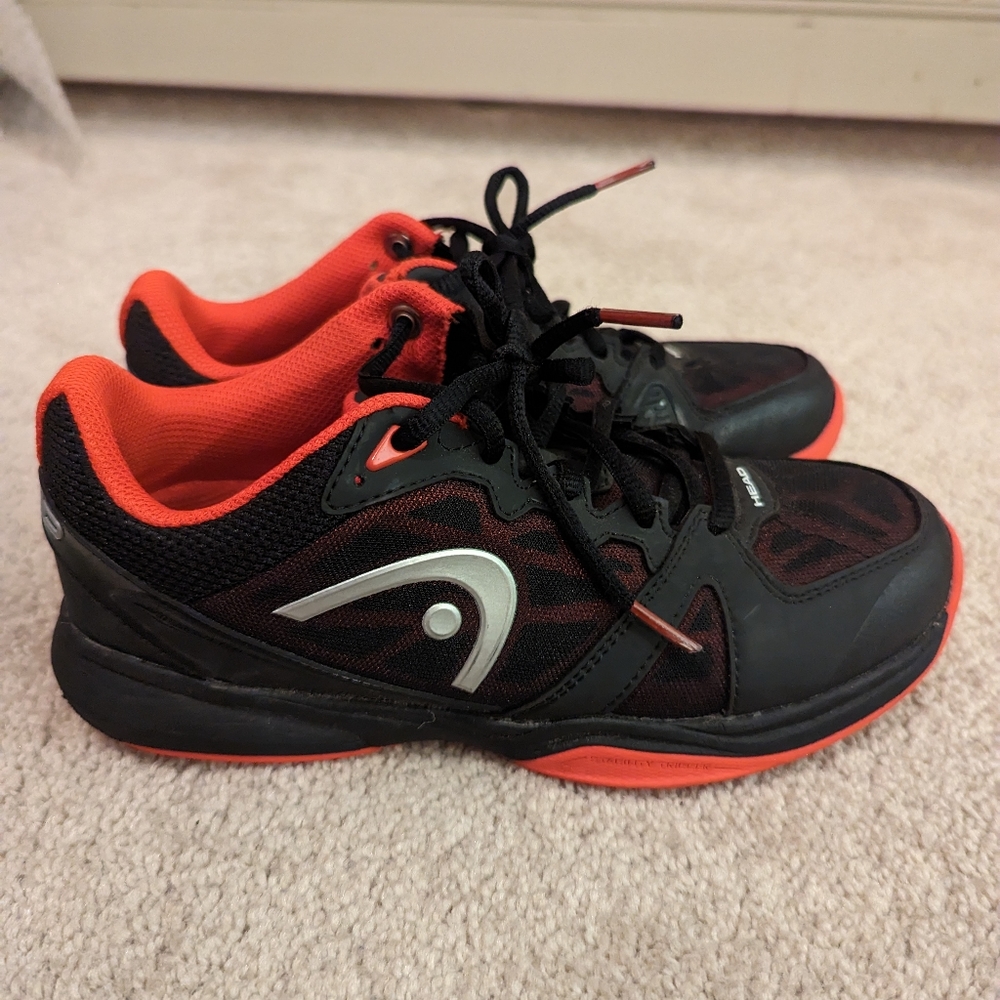 HEAD Revolt kids Indoor Court Shoe (Raven/Red) size 5